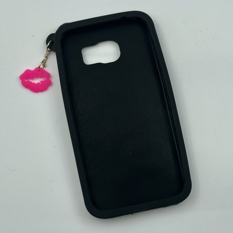 قاب گوشی Galaxy S6 سامسونگ سیلیکونی برجسته آویزدار طرح Kiss کد 77146 - Image 2