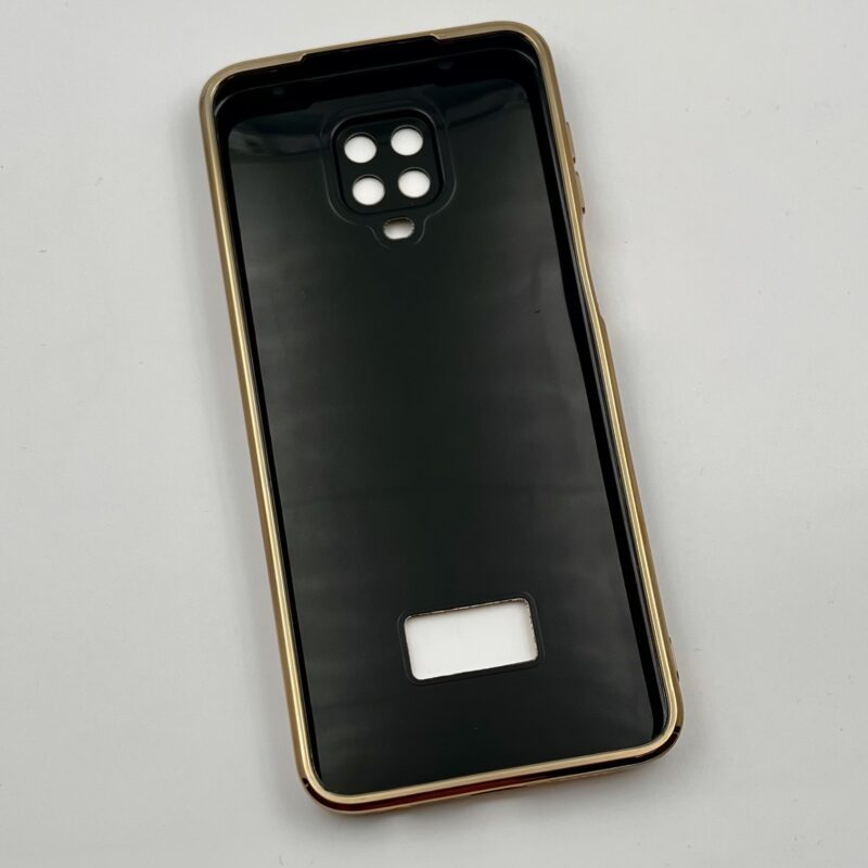 قاب گوشی Redmi Note 9S / Redmi Note 9 Pro شیائومی ژله ای مای کیس MagSafe دور طلایی محافظ لنز دار مشکی کد 37913 - Image 2
