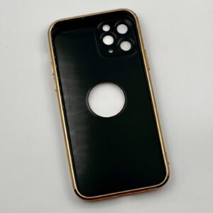 قاب گوشی iPhone 11 Pro آیفون ژله ای مای کیس MagSafe دور طلایی محافظ لنز دار مشکی کد 79076