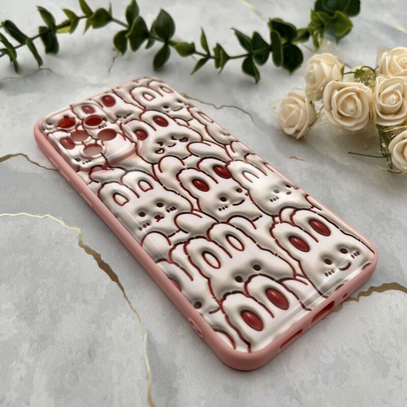 قاب گوشی Galaxy A73 سامسونگ ژله ای سه بعدی پافری طرح خرگوش 3D محافظ لنز دار کد 90750 - Image 2