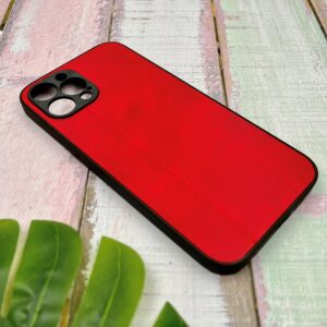قاب گوشی iPhone 12 Pro Max آیفون چرمی دوختی اورجینال برند DADOO محافظ لنز دار قرمز کد 14526
