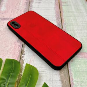 قاب گوشی iPhone X / iPhone XS آیفون چرمی دوختی اورجینال برند DADOO محافظ لنز دار قرمز کد 21555