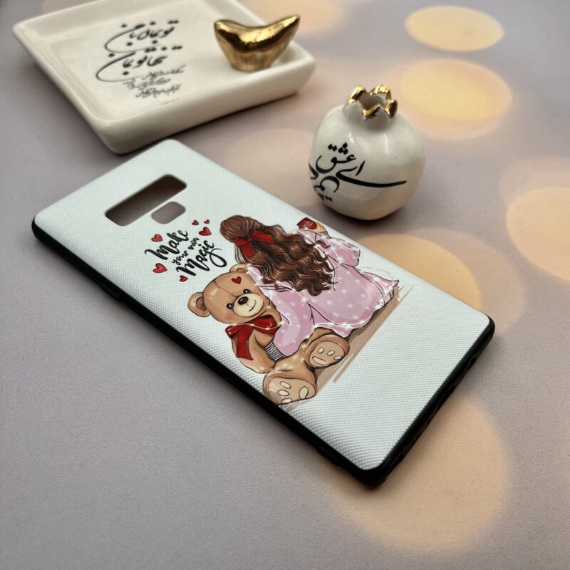 قاب گوشی Galaxy Note 9 سامسونگ دور ژله ای طرح برجسته فانتزی مدل دخترانه خرسی کد 14438 - Image 2