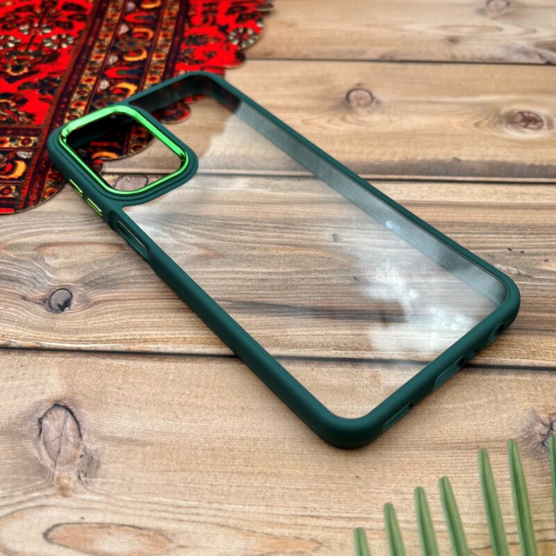 قاب گوشی A23 سامسونگ New Skin اورجینال متال دور سیلیکونی شفاف سبز کد 24022 - Image 2