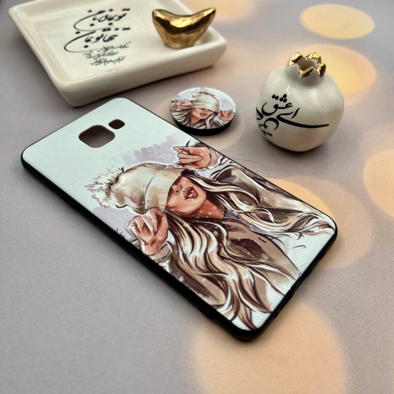 قاب گوشی (Galaxy A7 2016 (A710 سامسونگ دور ژله ای طرح برجسته فانتزی مدل دخترانه پاپ سوکت دار کد 40171 - Image 2