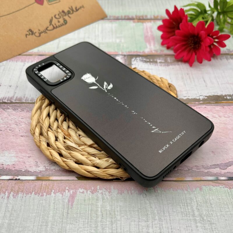 قاب گوشی Galaxy A51 سامسونگ CASETiFY آینه ای لوکس دور ژله ای اورجینال طرح گل رز سفید کد 42090 - Image 2