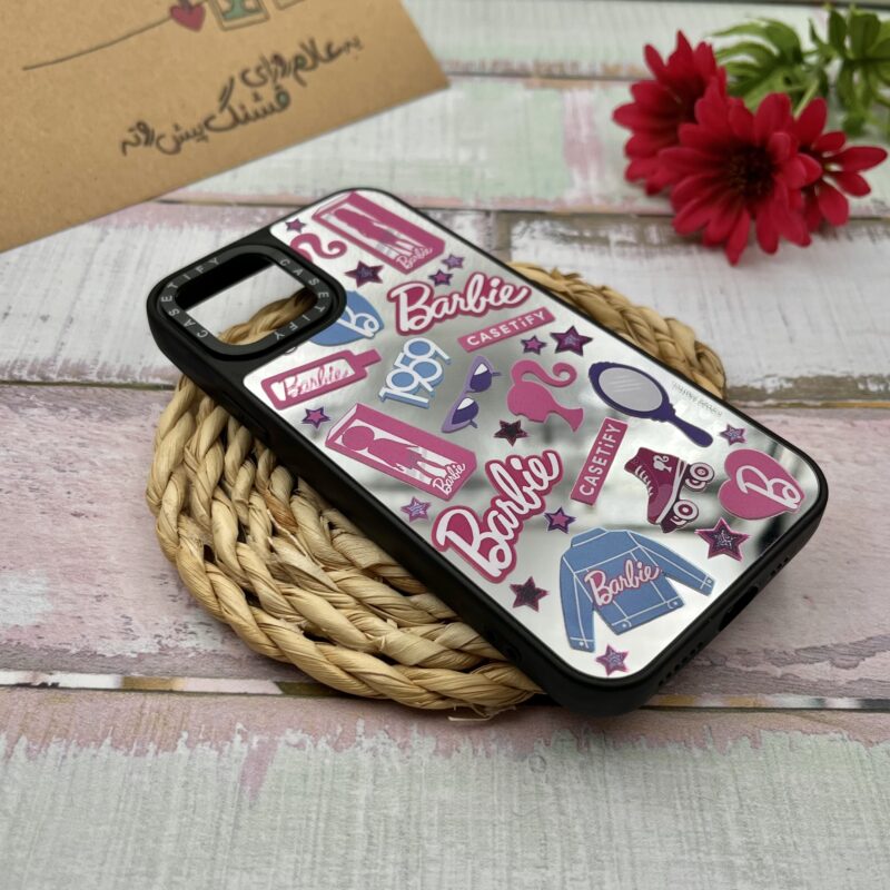 قاب گوشی iPhone 11 Pro آیفون CASETiFY آینه ای لوکس دور ژله ای اورجینال طرح باربی Barbie کد 45750 - Image 2
