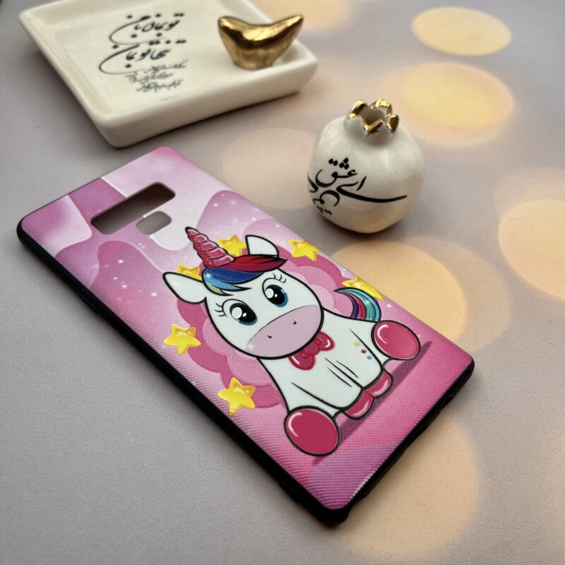 قاب گوشی Galaxy Note 9 سامسونگ دور ژله ای طرح برجسته فانتزی مدل اسب تک شاخ کد 55607 - Image 2