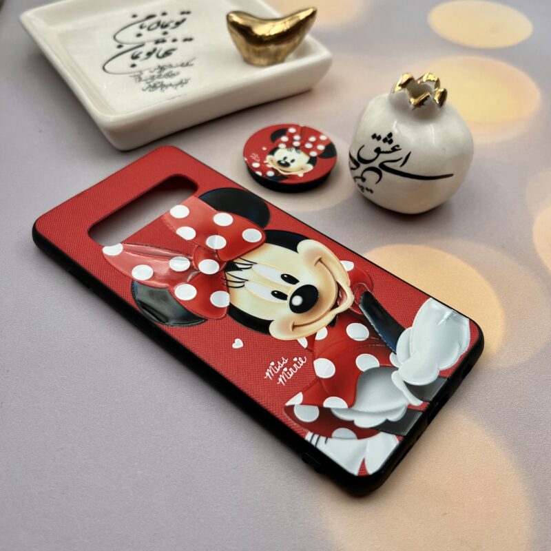 قاب گوشی Galaxy S10 سامسونگ دور ژله ای طرح برجسته فانتزی مدل Mickey Mouse پاپ سوکت دار کد 62382 - Image 2