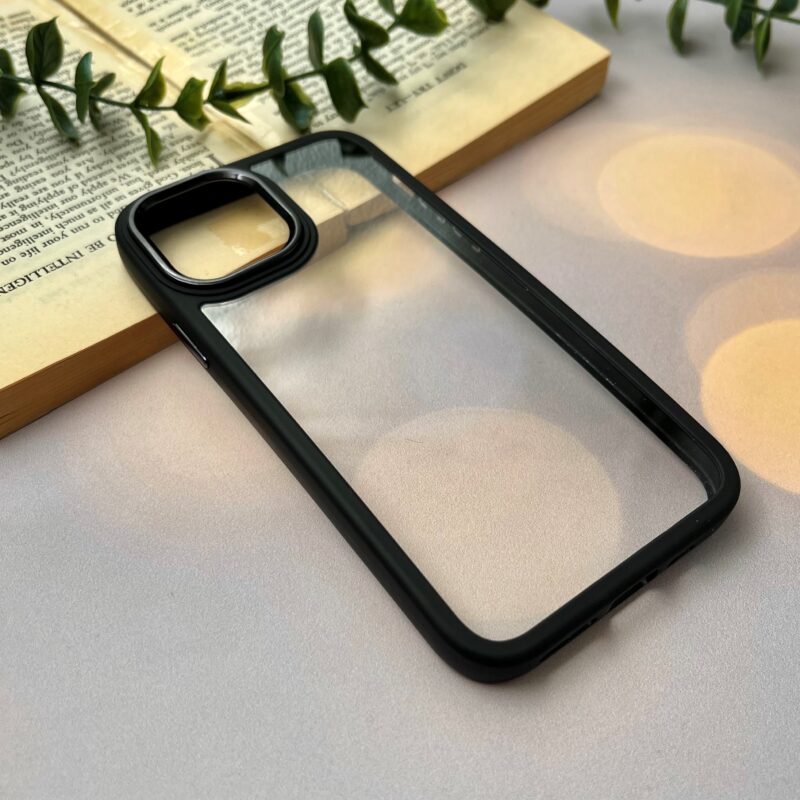 قاب گوشی iPhone 11 Pro آیفون New Skin اورجینال متال دور سیلیکونی شفاف مشکی کد 66471 - Image 2