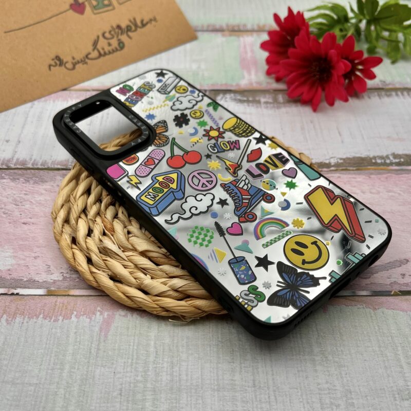 قاب گوشی A23 سامسونگ CASETiFY آینه ای لوکس دور ژله ای اورجینال طرح استیکر کد 67668 - Image 2