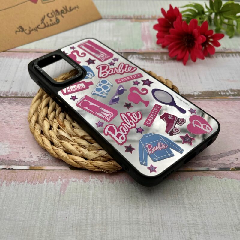 قاب گوشی A23 سامسونگ CASETiFY آینه ای لوکس دور ژله ای اورجینال طرح باربی Barbie کد 71844 - Image 2