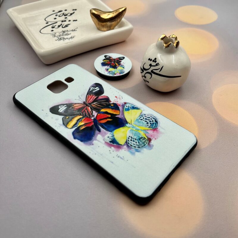 قاب گوشی (Galaxy A7 2016 (A710 سامسونگ دور ژله ای طرح برجسته فانتزی مدل پروانه کد 73010 - Image 2