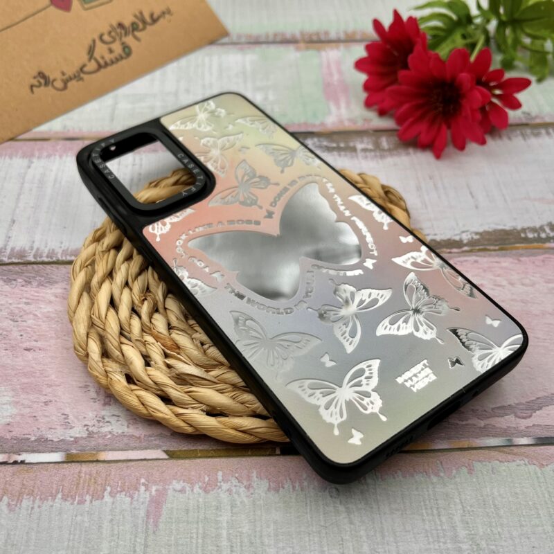 قاب گوشی Galaxy A73 سامسونگ CASETiFY آینه ای لوکس دور ژله ای اورجینال طرح پروانه کد 73218 - Image 2
