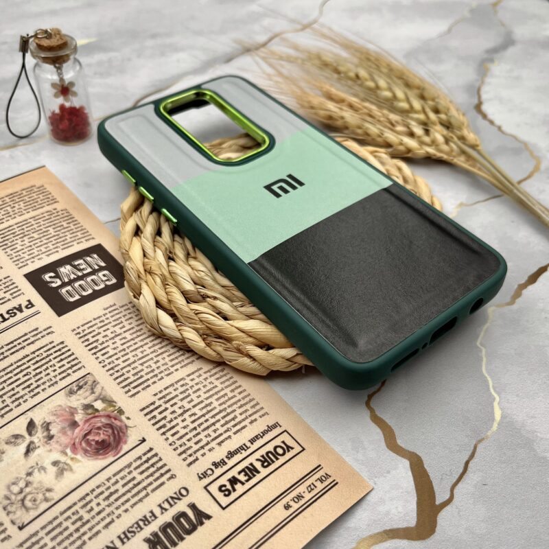 قاب گوشی Redmi Note 8 Pro شیائومی مدل چرمی دور سیلیکونی اورجینال سه رنگ متال سبز کد 95137 - Image 2