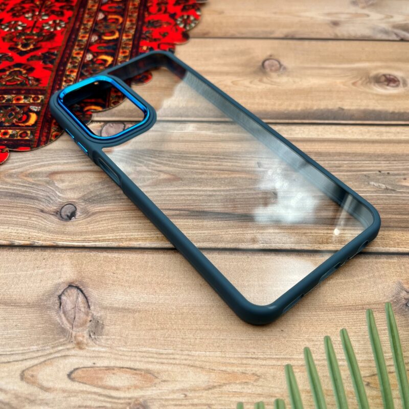 قاب گوشی A23 سامسونگ New Skin اورجینال متال دور سیلیکونی شفاف سرمه ای کد 95977 - Image 2