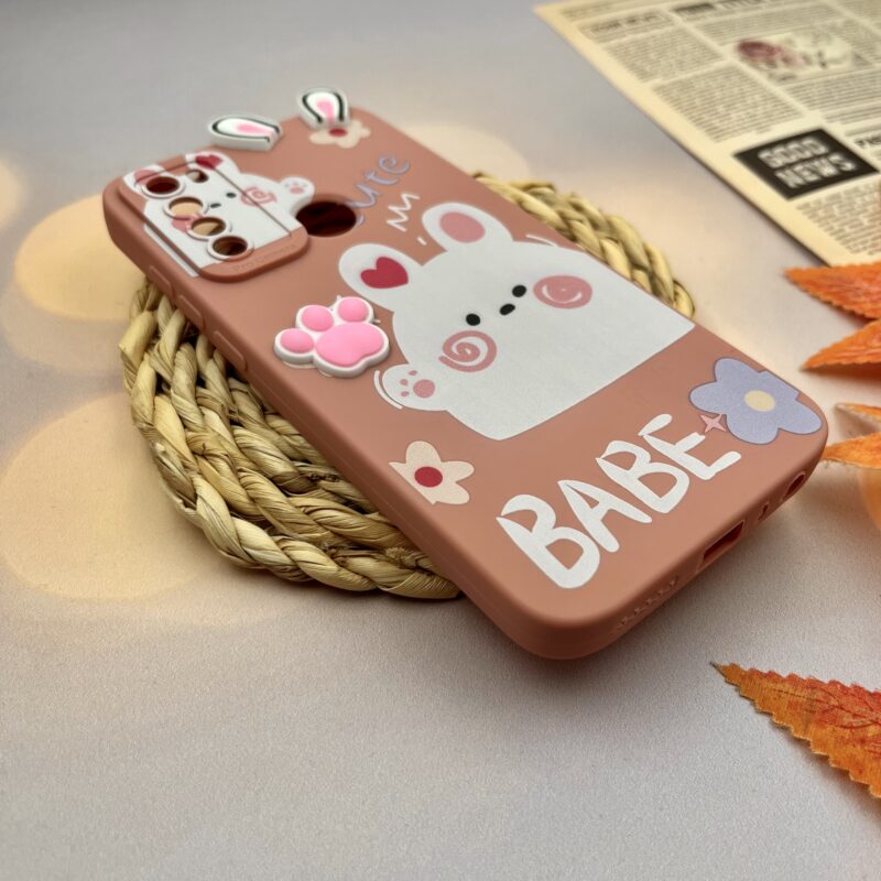 قاب گوشی Xiaomi Redmi Note 8 / Redmi Note 8 2021 شیائومی سیلیکونی فانتزی عروسکی برجسته دیزنی طرح خرگوش Cute Babe محافظ لنز دار کد 12691 - Image 2