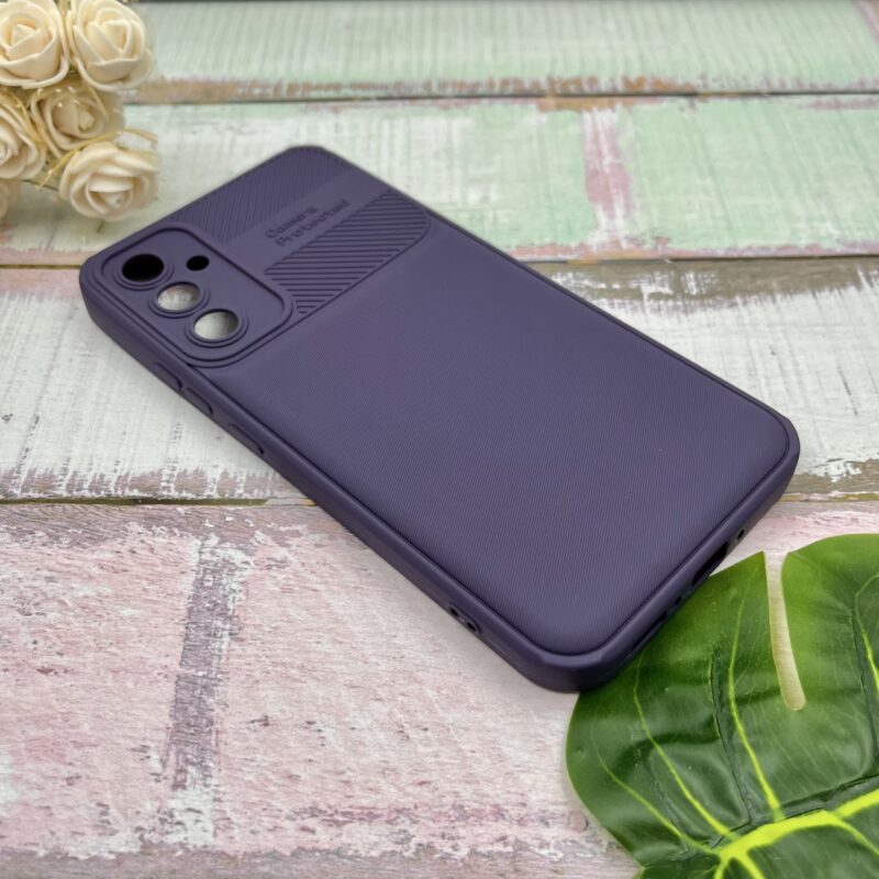 قاب گوشی Galaxy A34 5G سامسونگ سیلیکونی طرح هاشور محافظ لنز دار بنفش کد 14750 - Image 2