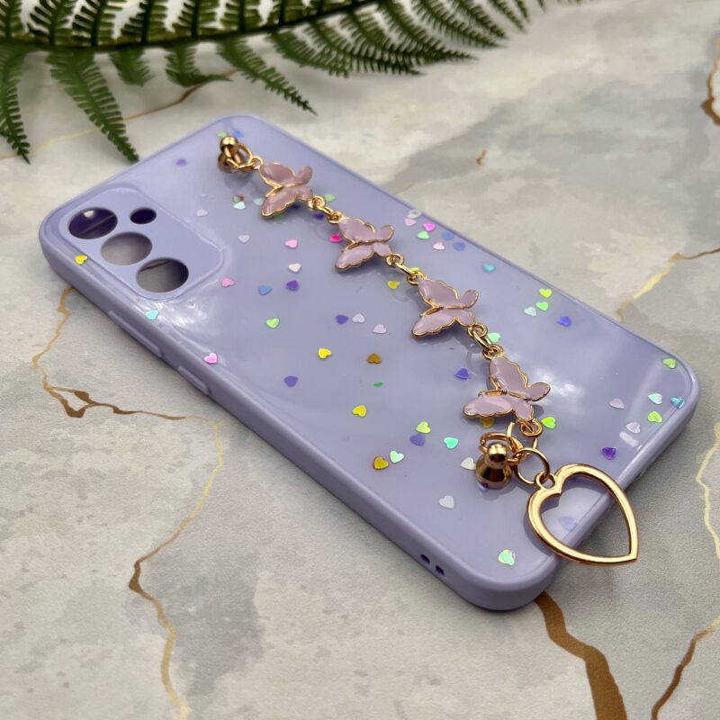 قاب گوشی Galaxy A34 5G سامسونگ طرح رزینی ماربل Marble دستبندی پروانه ای محافظ لنز دار یاسی کد 17560 - Image 2