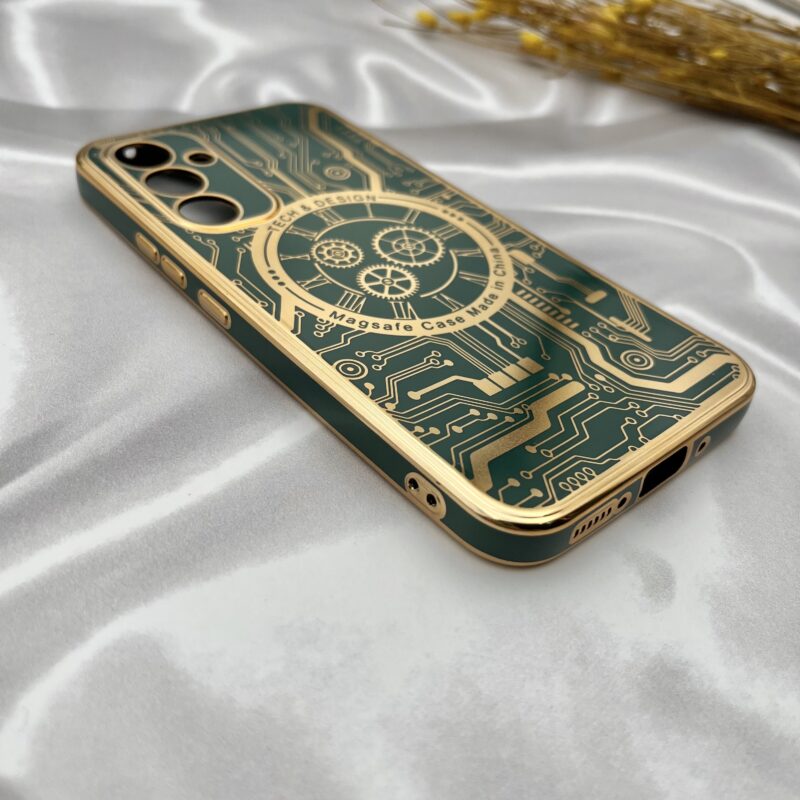 قاب گوشی Galaxy A54 سامسونگ مای کیس MY CASE ژله ای مگ سیف محافظ لنز دار طرح تکنولوژی رنگ سبز کد 18895 - Image 2