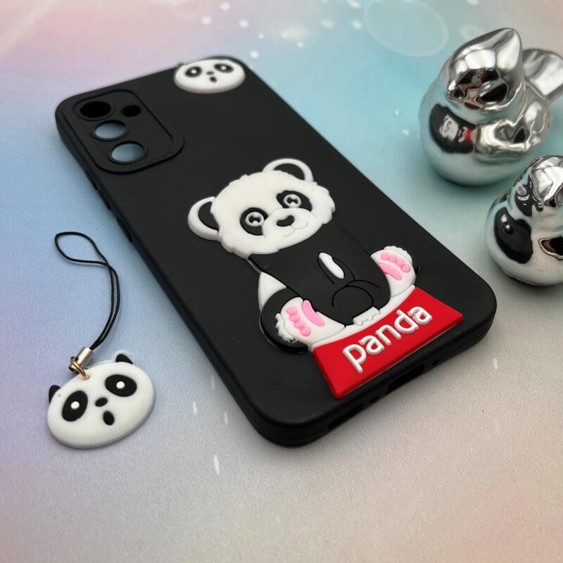 قاب گوشی Galaxy A34 سامسونگ سیلیکونی عروسکی برجسته بند آویز دار طرح پاندا Panda محافظ لنز دار کد 50187 - Image 2