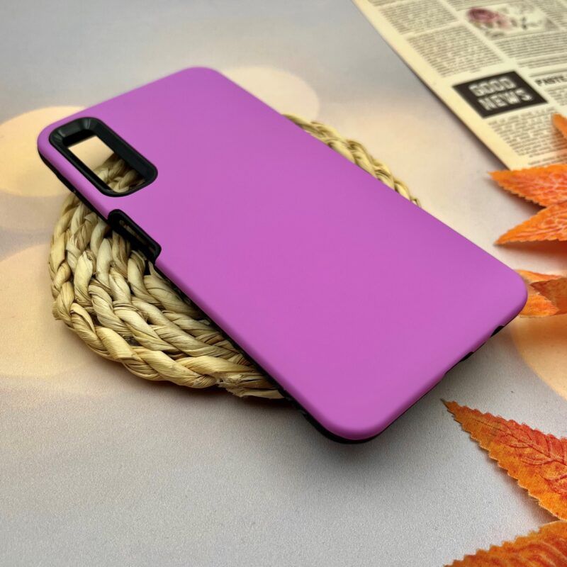 قاب گوشی (Galaxy A7 2018 (A750 سامسونگ دو تکه ضد ضربه مقاوم محافظ لنز دار رنگ بنفش کد 50865 - Image 2