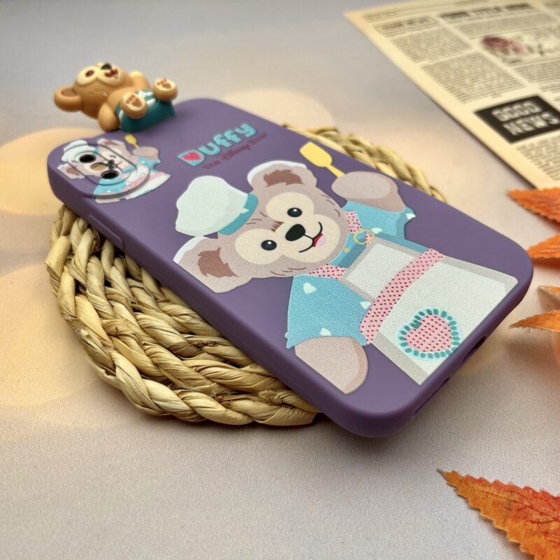 قاب گوشی iPhone X / iPhone XS آیفون سیلیکونی فانتزی عروسکی برجسته دیزنی طرح خرس Duffy محافظ لنز دار کد 61330 - Image 2