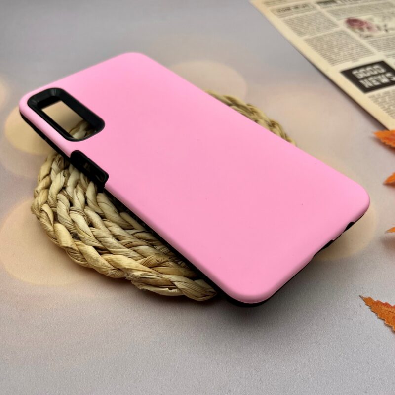 قاب گوشی (Galaxy A7 2018 (A750 سامسونگ دو تکه ضد ضربه مقاوم محافظ لنز دار رنگ صورتی کد 64342 - Image 2