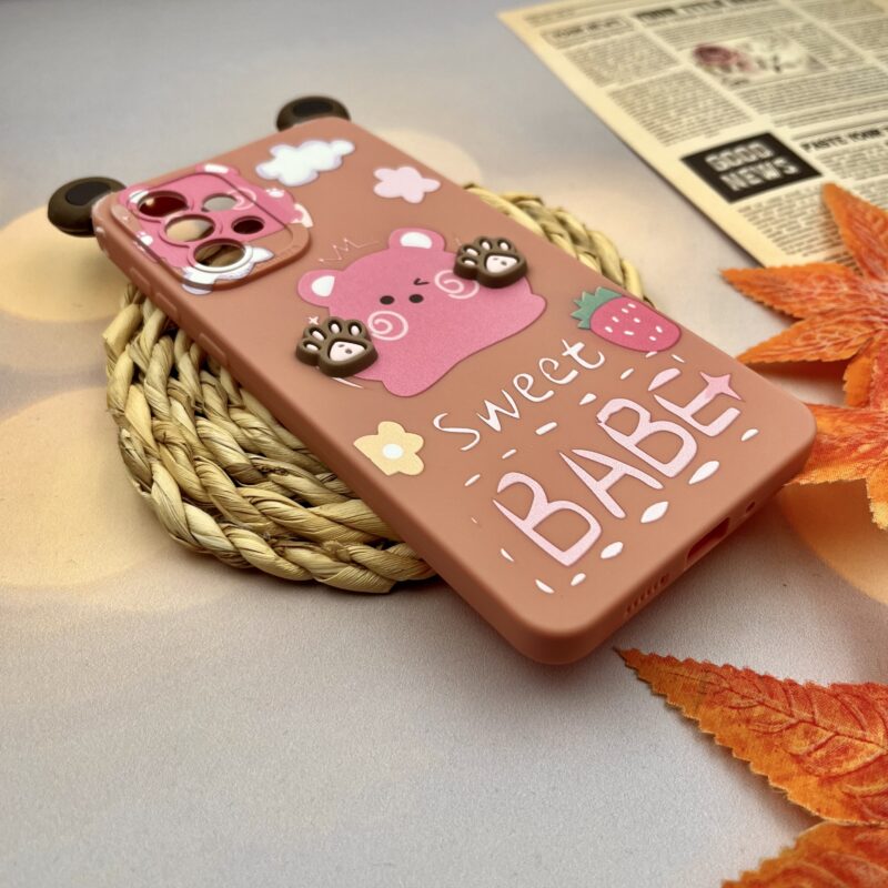 قاب گوشی Galaxy A73 سامسونگ سیلیکونی فانتزی عروسکی برجسته دیزنی طرح خرس Sweet Babe محافظ لنز دار کد 83203 - Image 2