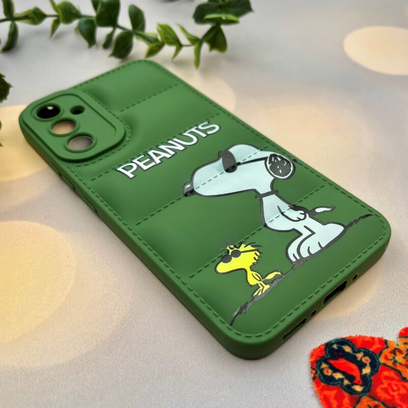 قاب گوشی Galaxy A34 5G سامسونگ پافری محافظ لنز دار طرح کارتونی Peanuts سبز کد 89845 - Image 2