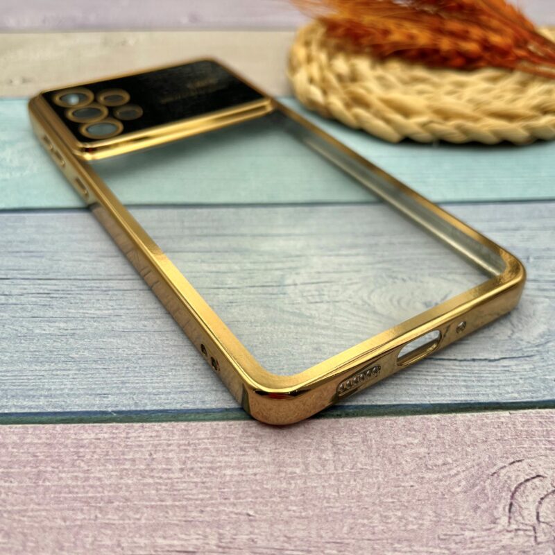 قاب گوشی Galaxy A73 سامسونگ Camera Lens شفاف محافظ لنز دار دور طلایی کد 36054 - Image 2