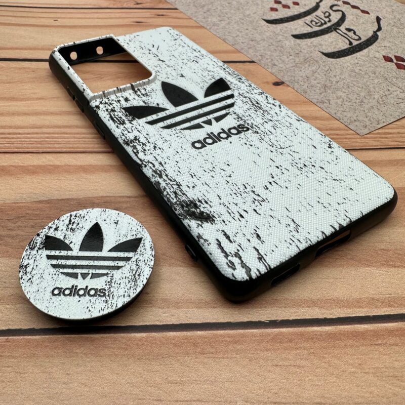 قاب گوشی Galaxy S21 Ultra سامسونگ فانتزی سوزنی برجسته طرح آدیداس Adidas پاپ سوکت دار کد 53115 - Image 2