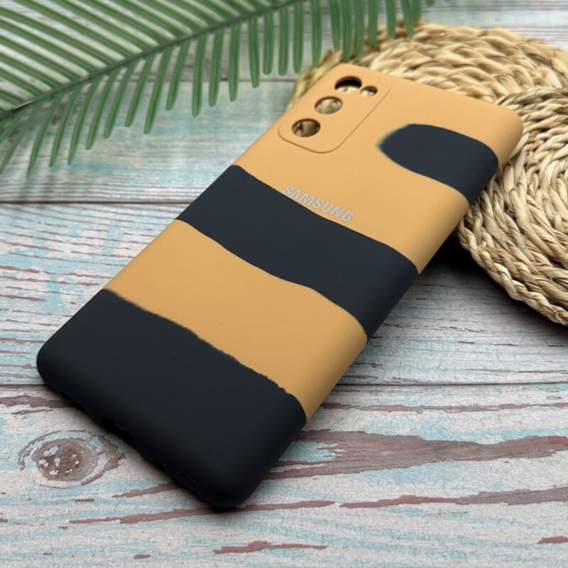 قاب گوشی Galaxy S20 FE سامسونگ سیلیکونی پاک کنی اورجینال آبرنگی رنگین کمانی داخل مخمل محافظ لنز دار کد 63800 - Image 2