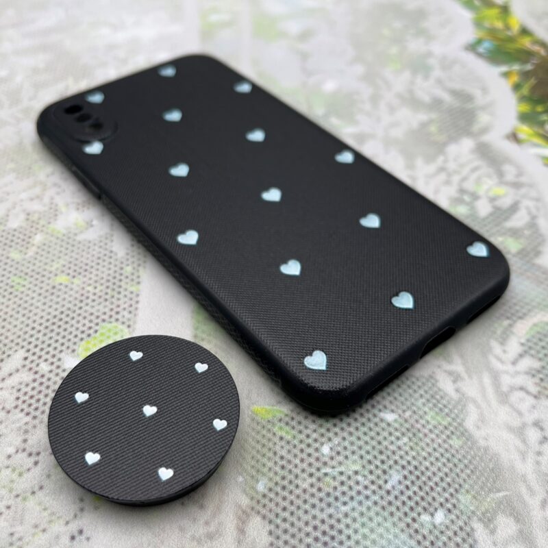 قاب گوشی iPhone X / iPhone XS آیفون فانتزی سوزنی برجسته طرح قلبی پاپ سوکت دار کد 73037 - Image 2