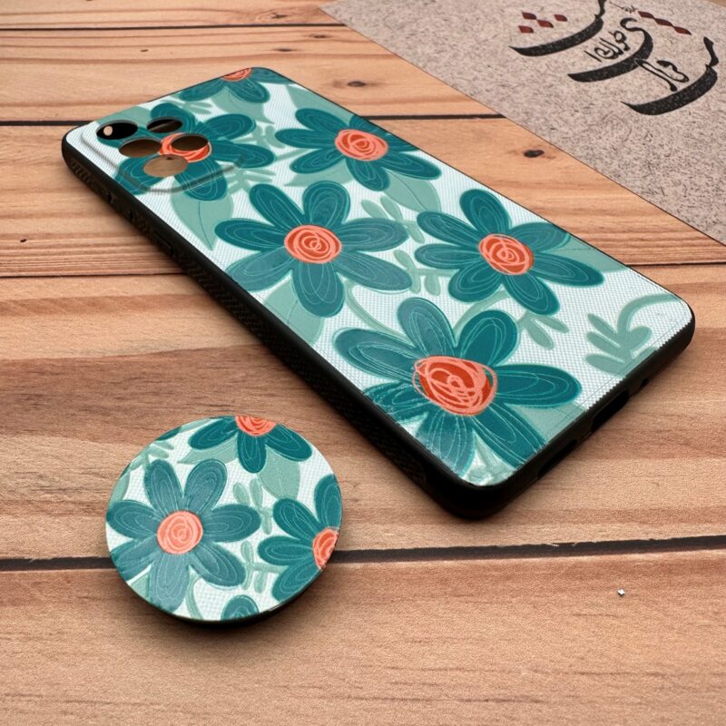 قاب گوشی Galaxy A73 سامسونگ فانتزی سوزنی برجسته طرح گل بابونه پاپ سوکت دار کد 78052 - Image 2