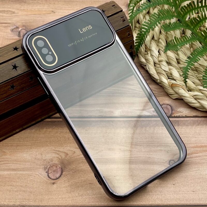 قاب گوشی iPhone X / iPhone XS آیفون Camera Lens شفاف محافظ لنز دار دور کرومی کد 55423 - Image 2