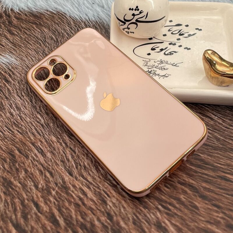 قاب گوشی iPhone 11 Pro آیفون ژله ای مای کیس طرح Gold Line دور طلایی محافظ لنز دار گلبهی کد 62430 - Image 2