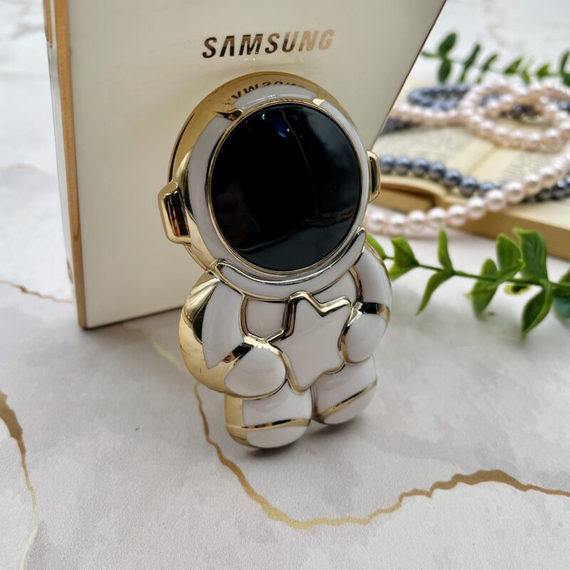 قاب گوشی Galaxy Note 20 Ultra سامسونگ مای کیس فضانورد استند شو محافظ لنز دار سفید دور طلایی کد 67992 - Image 2
