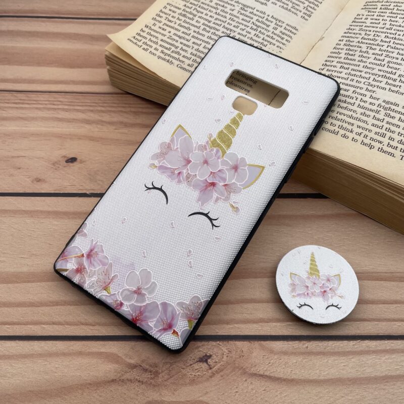 قاب گوشی Galaxy Note 9 سامسونگ فانتزی برجسته سوزنی طرح اسب تک شاخ Unicorn پاپ سوکت دار کد 42353 - Image 2