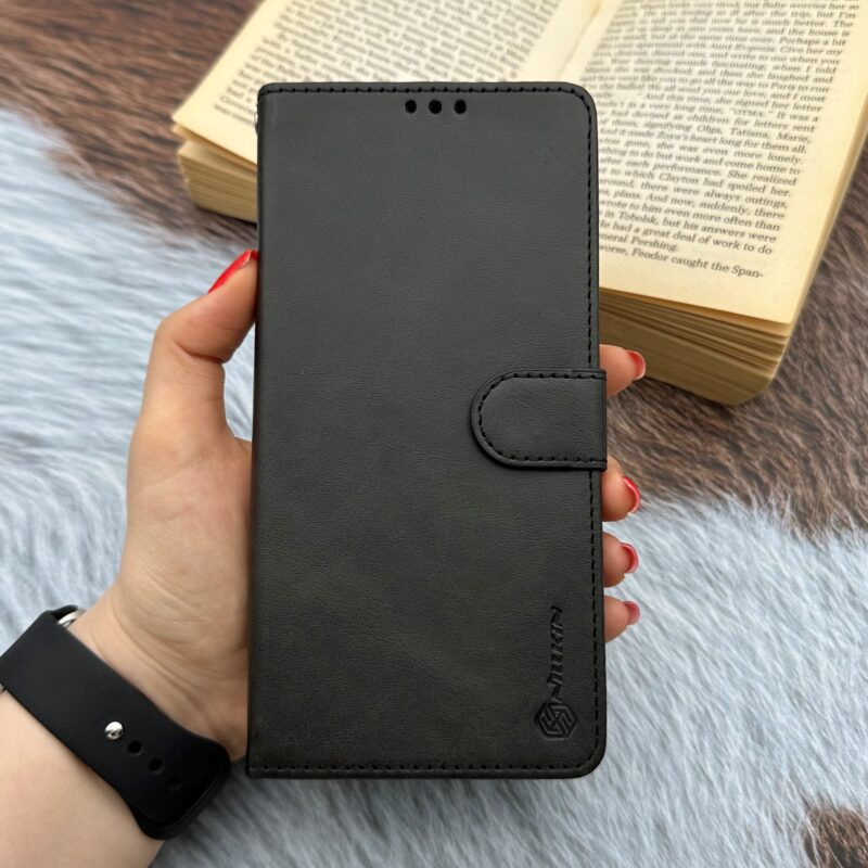 کیف گوشی Galaxy A14 سامسونگ چرم مگنتی نیلکین NILLKIN جاکارتی محافظ لنزدار مشکی کد 79088 - Image 3