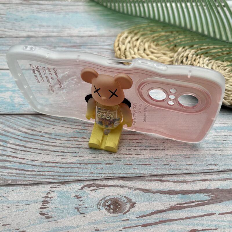 قاب گوشی Huawei Nova 9 SE هوآوی ژله ای عروسکی فانتزی هولدر دار صورتی کد 12670 - Image 2