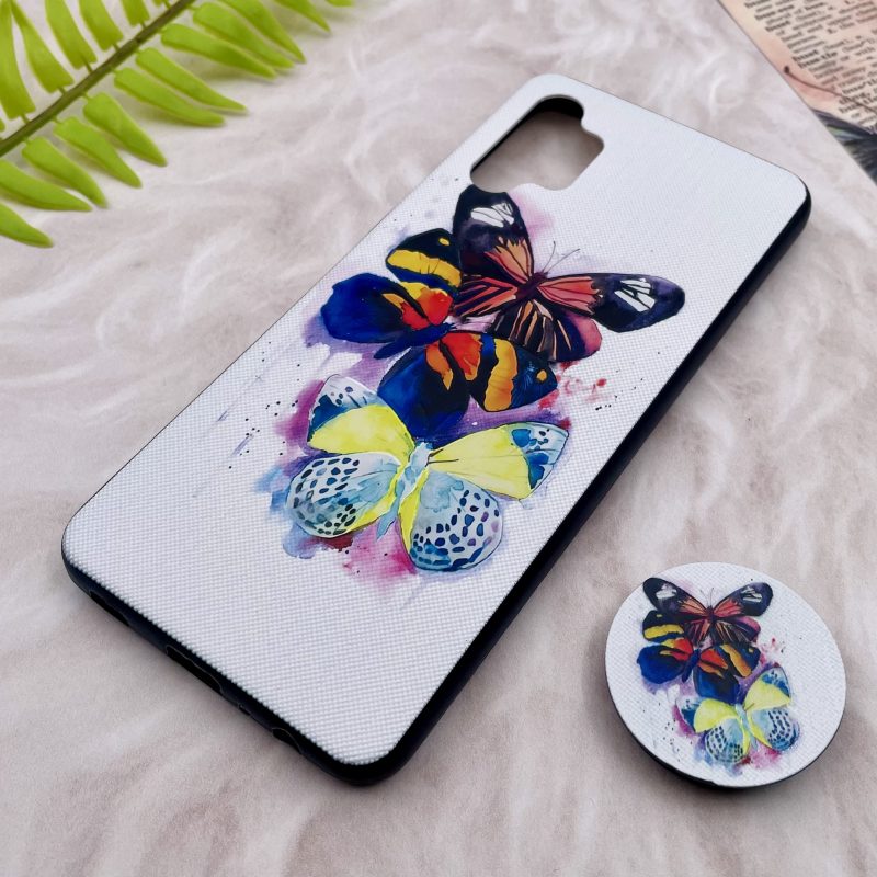 قاب گوشی Galaxy A32 4G سامسونگ فانتزی برجسته طرح پروانه ای پاپ سوکت دار کد 46554 - Image 2