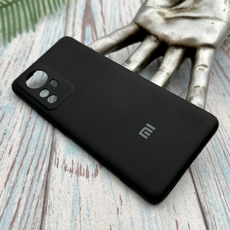 قاب گوشی Xiaomi 12 Pro 5G شیائومی سیلیکونی های کپی رنگ مشکی داخل پارچه ای محافظ لنز دار کد 83373 - Image 2