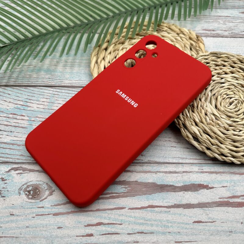 قاب گوشی Galaxy A34 سامسونگ سیلیکونی پاک کنی اورجینال داخل پارچه ای محافظ لنزدار رنگ قرمز کد 89748 - Image 2