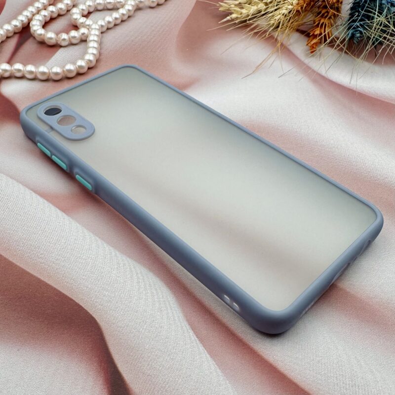 قاب گوشی (Galaxy A02 (A022 سامسونگ دور سیلیکونی نیمه مات آبی محافظ لنزدار کد 92067 - Image 2