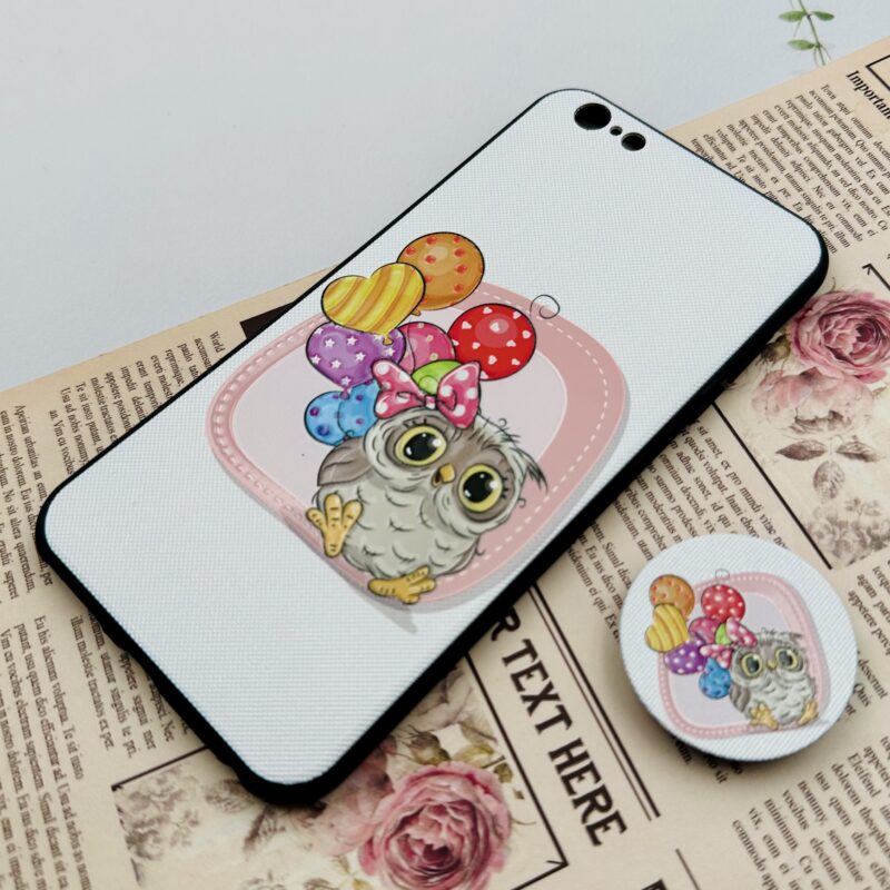 قاب گوشی iPhone 6 Plus / iPhone 6S Plus آیفون فانتزی برجسته محافظ لنز دار طرح جغد پاپ سوکت دار کد 15215 - Image 2