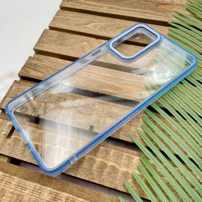 قاب گوشی Galaxy A73 سامسونگ متال کیس پیکسل Pixel شفاف دور سیلیکونی رنگ آبی روشن کد 17160 - Image 2