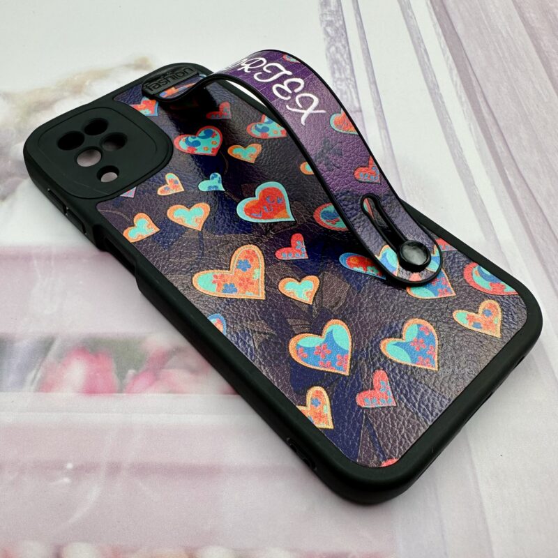 قاب گوشی Galaxy A12 / Galaxy M12 سامسونگ چرمی سیلیکونی دستبندی اورجینال Fashion محافظ لنز دار طرح قلب رنگی کد 21529 - Image 2