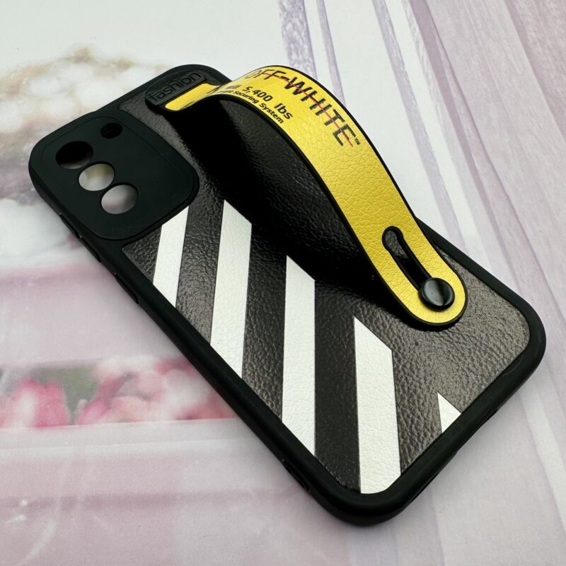 قاب گوشی Galaxy S21 FE سامسونگ چرمی سیلیکونی دستبندی اورجینال Fashion محافظ لنز دار طرح Off-White کد 22705 - Image 2