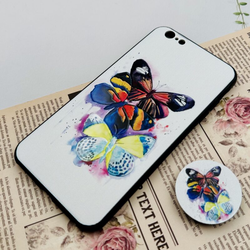 قاب گوشی iPhone 6 Plus / iPhone 6S Plus آیفون فانتزی برجسته محافظ لنز دار طرح پروانه پاپ سوکت دار کد 51479 - Image 2